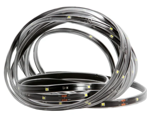 18' Amber LED Outdoor Christmas Linear Tape Lighting - Black Finish