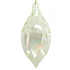 5" Aqua Blue Teardrop Finial Glass Christmas Ornament