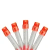 15 Battery Operated Orange LED Mini Christmas Lights - 4.8 ft Red Wire