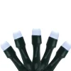 20 Battery Operated White LED Micro Rice Christmas Lights with Timer - Green Wire