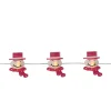 20 Battery Operated White Snowman LED Christmas Lights - 6 ft Silver Wire