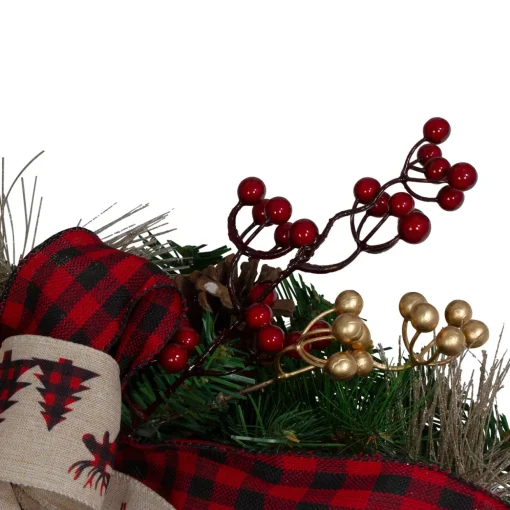 52" Berries and Bows Artificial Christmas Swag - Unlit