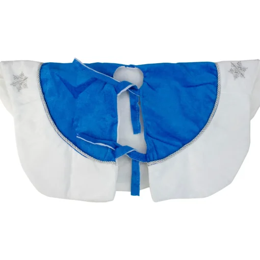45.5" Blue and White Ford Scalloped Christmas Tree Skirt