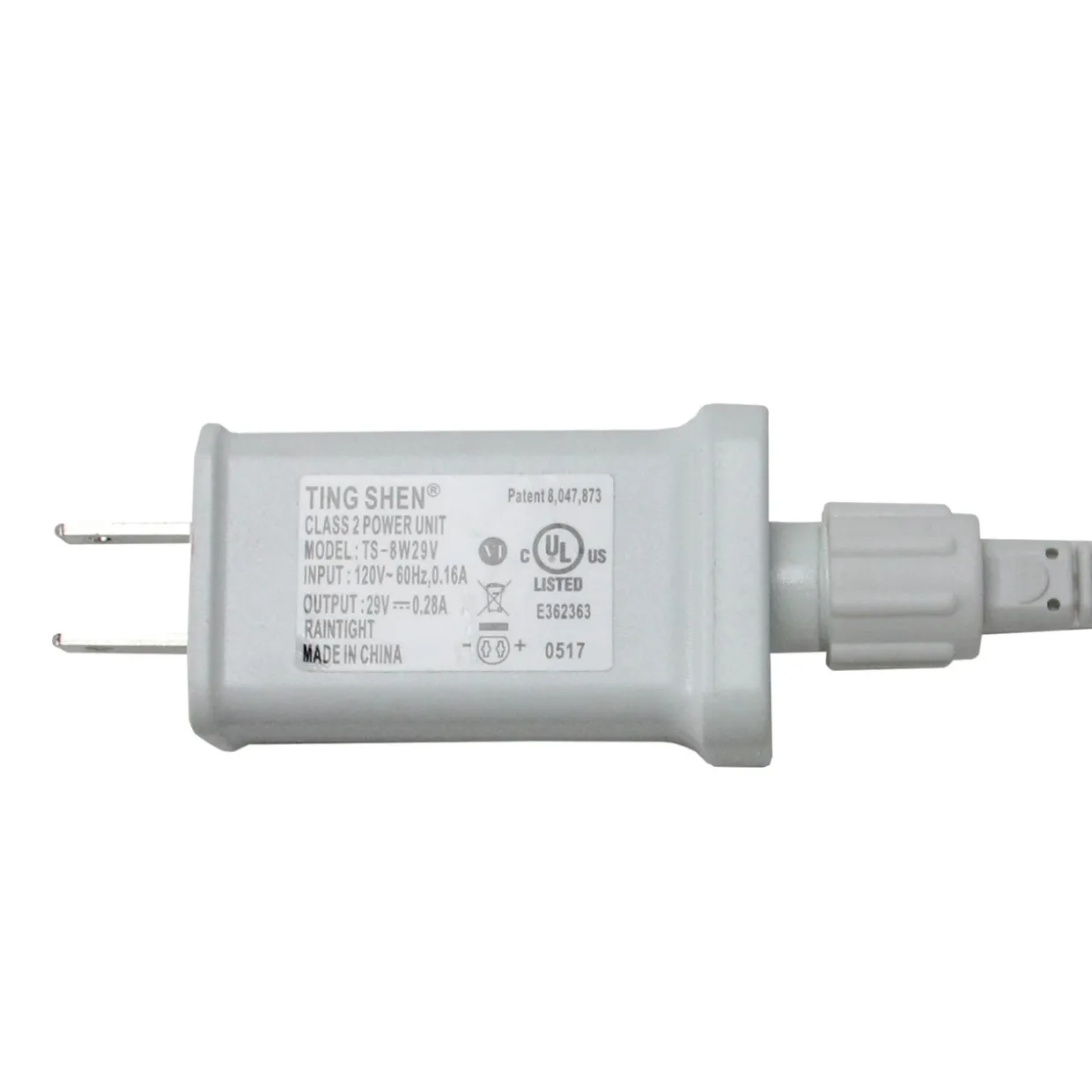 150 Blue and White LED Swag Christmas Lights - 7.5 ft White Wire