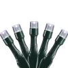 10 B/O Pure White LED Wide Angle Christmas Lights - 3 ft Green Wire