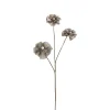 25" Brown and Gold Glittered Vintage Posey Artificial Floral Christmas Spray