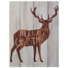 11.75" Brown Reindeer "Merry Christmas" Lighted Wall Plaque