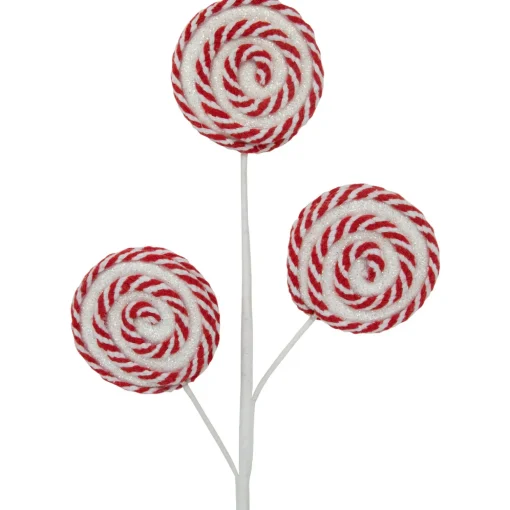 17" Candy Cane Lollipops Decorative Christmas Spray