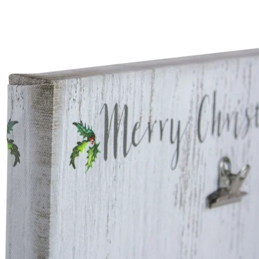 10" Car and Gifts Merry Christmas Canvas Wall Art with Photo Clip