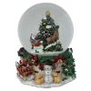 6.75" Christmas Tree and Santa Claus Musical Snow Globe