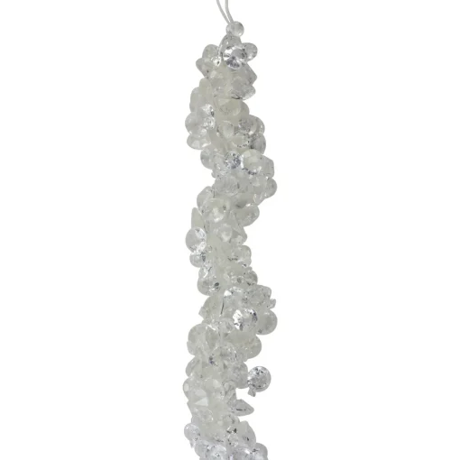 30.5" Clear and Brown Contemporary Dangling Icicle Christmas Ornament
