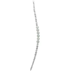 16" Clear and Silver Beaded Circle Decorative Smooth Christmas Icicle Ornament