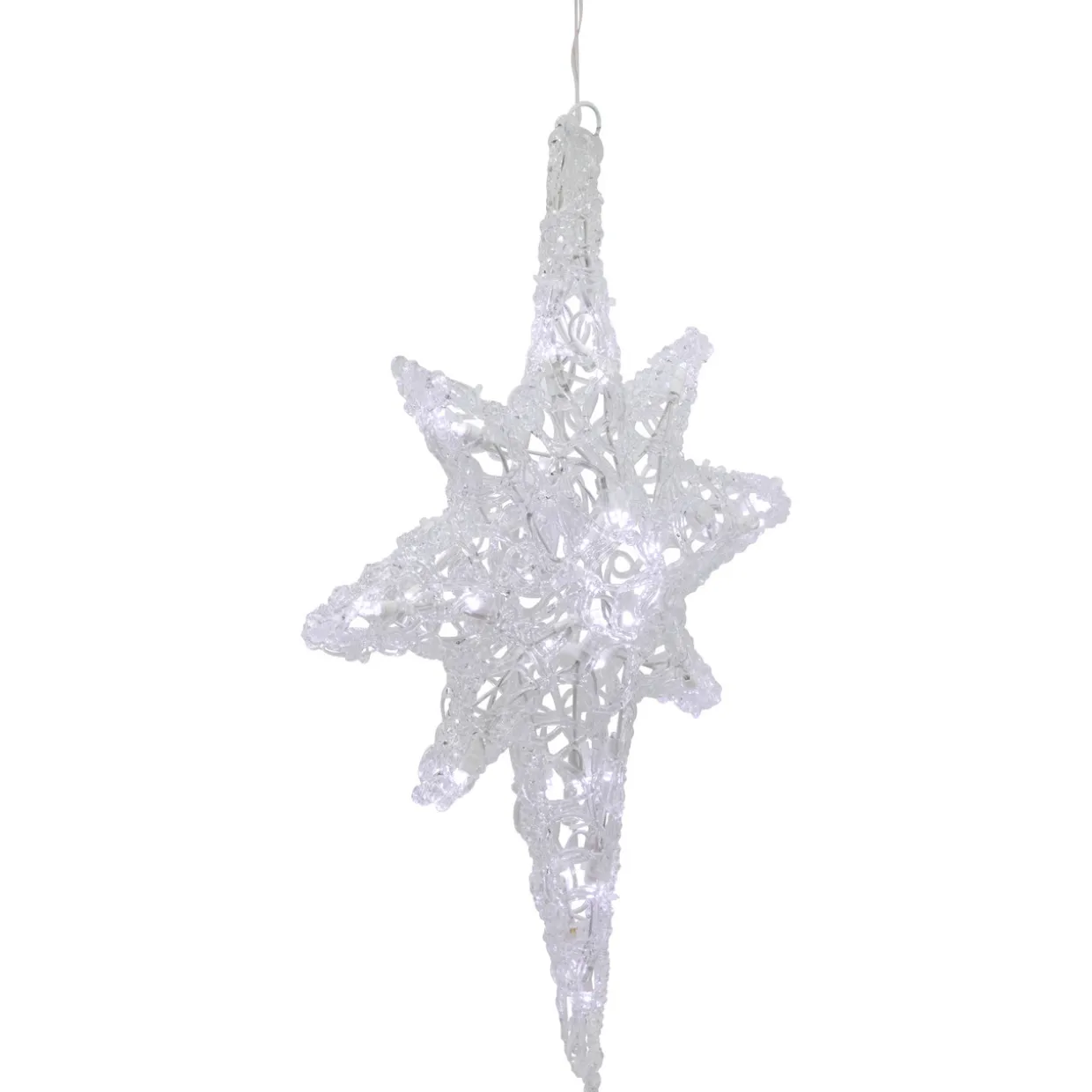 24" Color Changing Blue and White LED Bethlehem Star Hanging Christmas Decoration