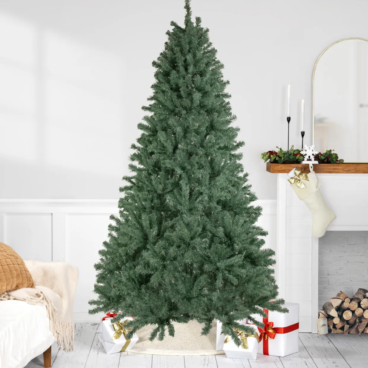 7.5' Colorado Blue Spruce Artificial Christmas Tree, Unlit