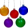 5 Count Multi-Color LED Globe Icicle Christmas Light Set