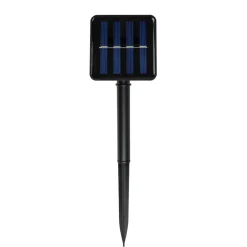 100 Count Warm White LED Solar Power Mini Christmas Light Set with Green Wire