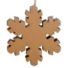 10" Country Rustic Silver Glittered Snowflake Christmas Ornament