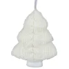 6" Cream Cable Knit Christmas Tree Shaped Ornament