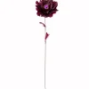 20.75" Deep Red Feather Peony Artificial Christmas Floral Pick