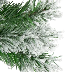 22" Flocked Pine Full Artificial Christmas Tree in Burlap Base - Unlit