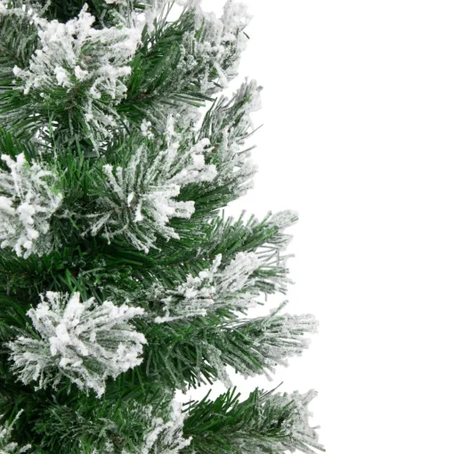 22" Flocked Pine Full Artificial Christmas Tree in Burlap Base - Unlit