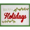 15.75" Framed "Happy Holidays" Christmas Wooden Wall Sign