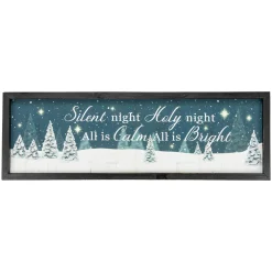 23.5" Framed Silent Night Christmas Wall Sign