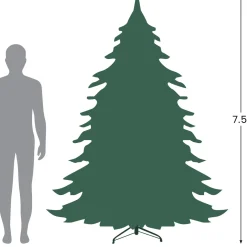 7.5 ft Pre-Lit Medium Mixed Cashmere Pine Artificial Christmas Tree, Clear Lights