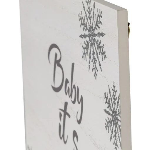 11.75" Glittered "Baby It's Cold Outside" Christmas Wall Sign