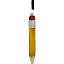 5.75" Glittered Pencil Glass Christmas Ornament