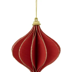 4.25" Glittered Red Onion Christmas Ornament