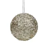 5" Gold and Silver Sequin Ball Christmas Ornament