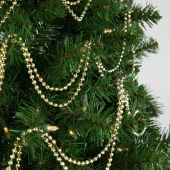 15' Gold Lame Beaded Artificial Christmas Garland - Unlit