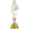 13.5" Gold Metallic Christmas Nutcracker with Gifts