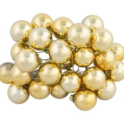 6.75" Gold Shatterproof Ball Ornament Christmas Pick