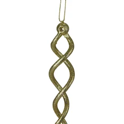 8.5" Gold Spiral Icicle Hanging Christmas Ornament