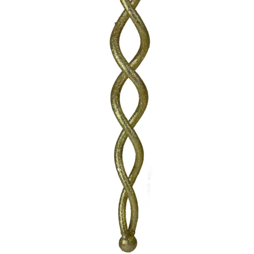 8.75" Gold Spiral Icicle With a Star Christmas Ornament