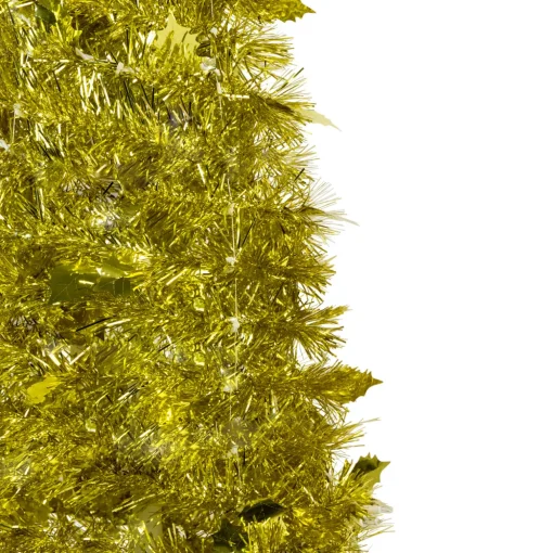 4' Gold Tinsel Pop-Up Artificial Christmas Tree, Unlit