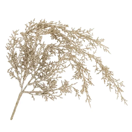24" Golden Glittered Pine Christmas Spray