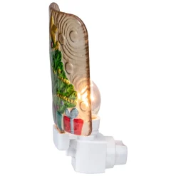 4" Green and Gold Christmas Tree Night Light
