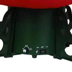 6' Green and Red Musical Lighted Snowing Artificial Christmas Tree, White LED Lights