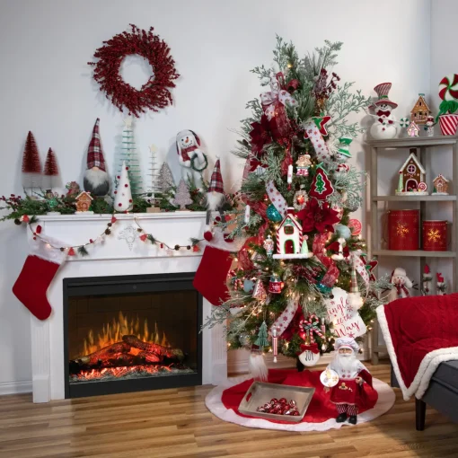 25" Green Glittered Artificial Twig Christmas Spray