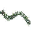 6' Green Pine Artificial Christmas Garland with Berries and Iridescent Ornaments