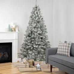 6.5' Heavily Flocked Madison Pine Artificial Christmas Tree, Unlit