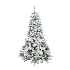 7.5' Heavily Flocked Pine Medium Artificial Christmas Tree - Unlit