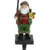 8.5" Hunter Santa with Duck Christmas Stocking Holder