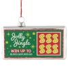 4.5" Jolly Jingle Scratcher Glass Christmas Ornament