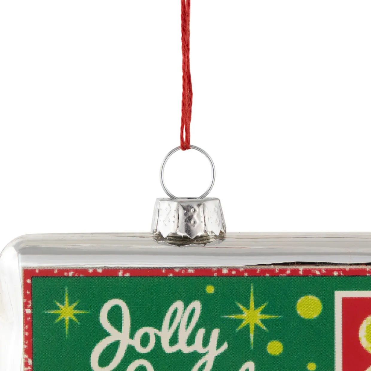 4.5" Jolly Jingle Scratcher Glass Christmas Ornament