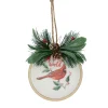 5.25" "Joy to the World" Cardinal Christmas Disc Ornament