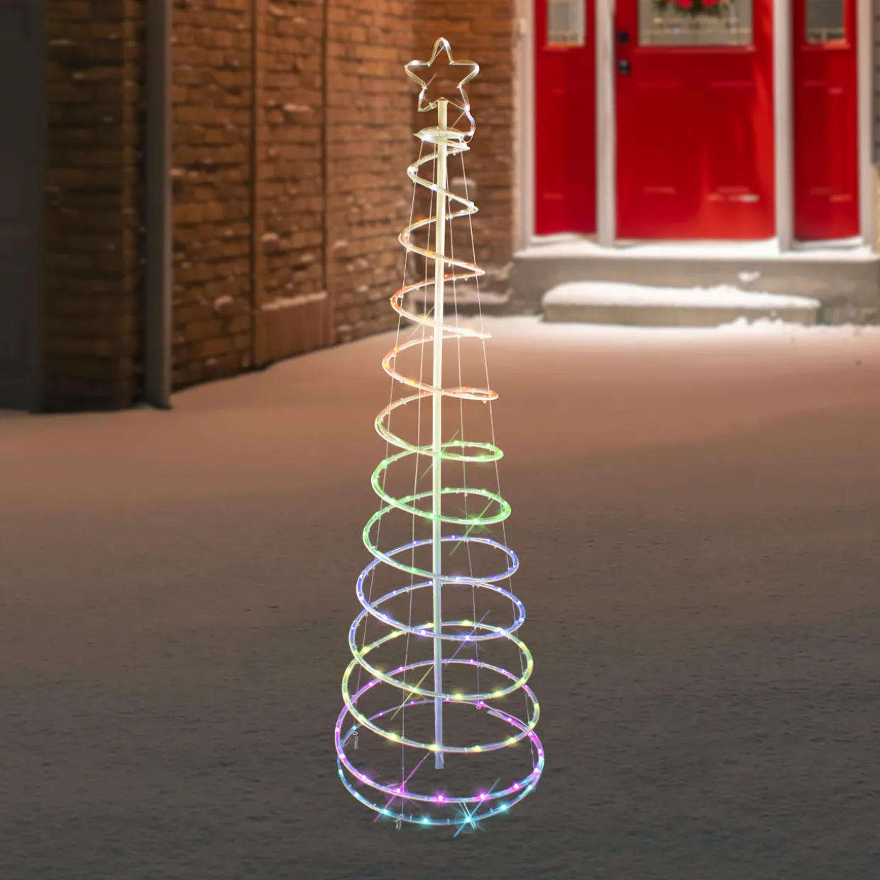 6' LED Color Changing Multiple Function Outdoor Spiral Christmas Tree